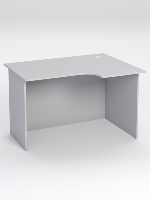 Стол эргономичный офисный СЭ-16А (правосторонний), Серый