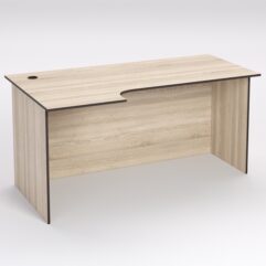 Стол эргономичный офисный СЭ-17А (левосторонний), Дуб Сонома, кромка Дуб Венге