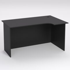 Стол эргономичный офисный СЭ-20А (правосторонний), Черный