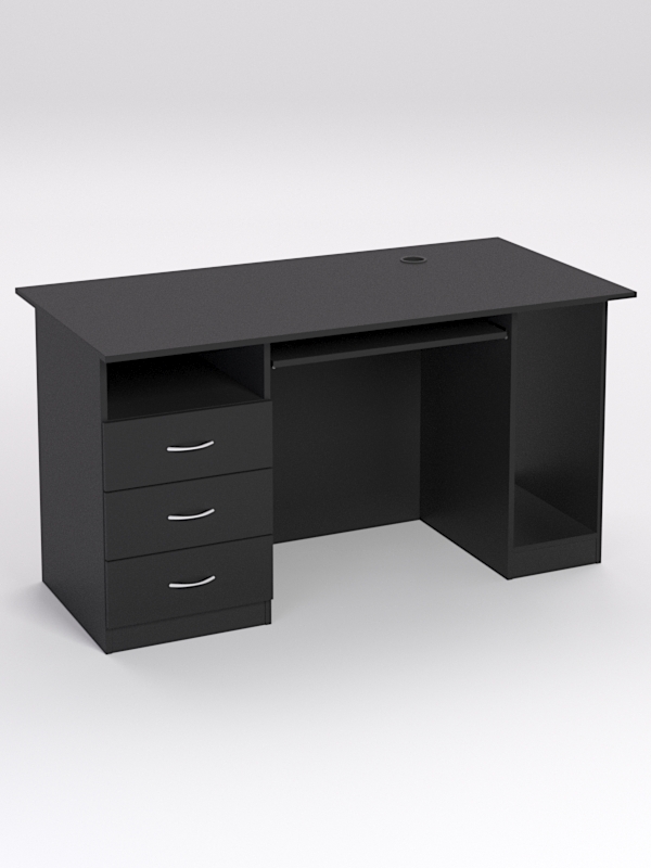 Стол для компьютера СК-33А (Левосторонний), Черный