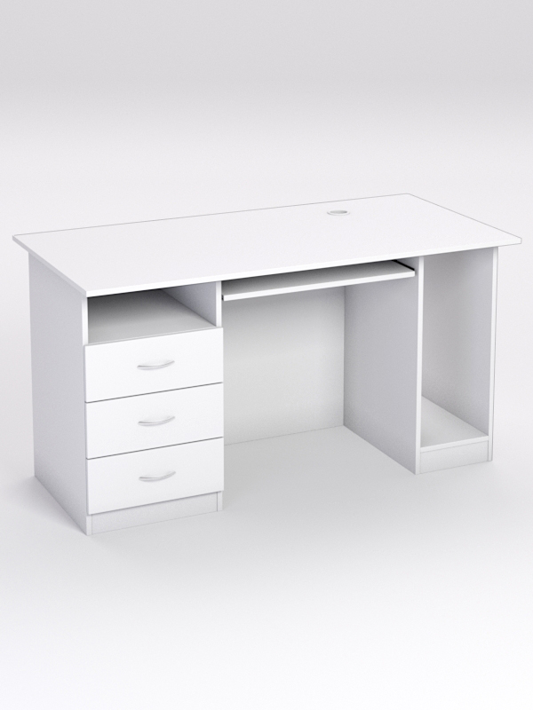 Стол для компьютера СК-33А (Левосторонний), Белый