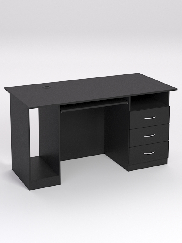 Стол для компьютера СК-34А (Правосторонний), Черный