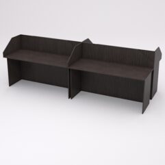 Столы рабочие офисные С-05А с экраном (комплект 4шт), Дуб Венге