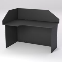 Стол эргономичный офисный СЭ-19А (левосторонний) с экраном, Черный