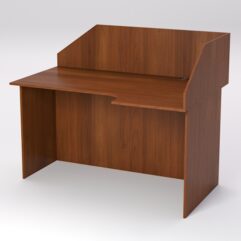 Стол эргономичный офисный СЭ-20А (правосторонний) с экраном, Орех