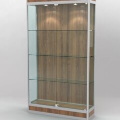 Витрина ПРОФИЛЬ ПОДИУМ №1-300-1 (задняя стенка - ДВП), Орех