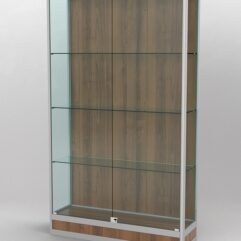 Витрина ПРОФИЛЬ ПОДИУМ №2-300-1 (задняя стенка - ДВП), Орех