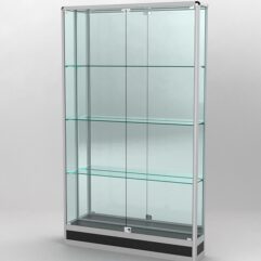 Витрина ПРОФИЛЬ ПОДИУМ №2-200-3 (задняя стенка - зеркало), Черный