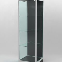 Витрина ПРОФИЛЬ ПОДИУМ №3-500-1 (задняя стенка - ДВП), Черный