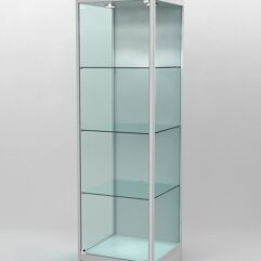 Витрина ПРОФИЛЬ ПОДИУМ №3-500-1 (задняя стенка - ДВП), Серый