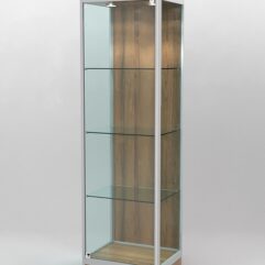 Витрина ПРОФИЛЬ ПОДИУМ №3-400-1 (задняя стенка - ДВП), Орех