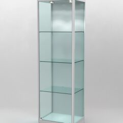 Витрина ПРОФИЛЬ ПОДИУМ №3-400-1 (задняя стенка - ДВП), Серый