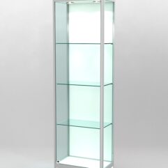 Витрина ПРОФИЛЬ ПОДИУМ №3-300-1 (задняя стенка - ДВП), Белый