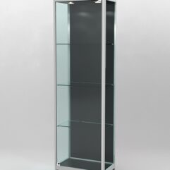 Витрина ПРОФИЛЬ ПОДИУМ №3-300-1 (задняя стенка - ДВП), Черный