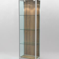 Витрина ПРОФИЛЬ ПОДИУМ №3-300-1 (задняя стенка - ДВП), Орех