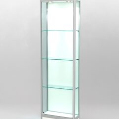 Витрина ПРОФИЛЬ ПОДИУМ №3-200-1 (задняя стенка - ДВП), Белый