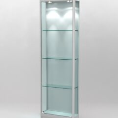 Витрина ПРОФИЛЬ ПОДИУМ №3-200-1 (задняя стенка - ДВП), Серый