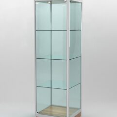 Витрина ПРОФИЛЬ ПОДИУМ №3-500-2 (задняя стенка - стекло), Орех