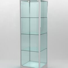 Витрина ПРОФИЛЬ ПОДИУМ №3-500-2 (задняя стенка - стекло), Серый