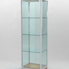 Витрина ПРОФИЛЬ ПОДИУМ №3-400-2 (задняя стенка - стекло), Орех