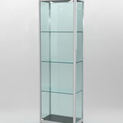 Витрина ПРОФИЛЬ ПОДИУМ №3-300-2 (задняя стенка - стекло), Черный