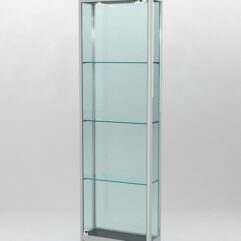 Витрина ПРОФИЛЬ ПОДИУМ №3-200-2 (задняя стенка - стекло), Черный