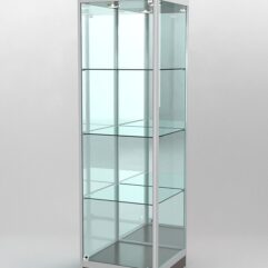 Витрина ПРОФИЛЬ ПОДИУМ №3-500-3 (задняя стенка - зеркало), Дуб Венге