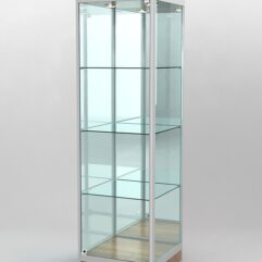 Витрина ПРОФИЛЬ ПОДИУМ №3-500-3 (задняя стенка - зеркало), Орех