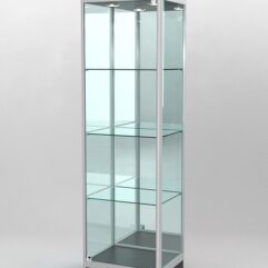 Витрина ПРОФИЛЬ ПОДИУМ №3-400-3 (задняя стенка - зеркало), Черный