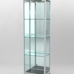 Витрина ПРОФИЛЬ ПОДИУМ №3-300-3 (задняя стенка - зеркало), Черный