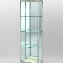 Витрина ПРОФИЛЬ ПОДИУМ №3-300-3 (задняя стенка - зеркало), Дуб Сонома