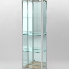 Витрина ПРОФИЛЬ ПОДИУМ №3-300-3 (задняя стенка - зеркало), Орех