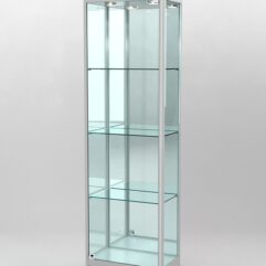 Витрина ПРОФИЛЬ ПОДИУМ №3-300-3 (задняя стенка - зеркало), Серый