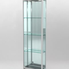 Витрина ПРОФИЛЬ ПОДИУМ №3-200-3 (задняя стенка - зеркало), Черный