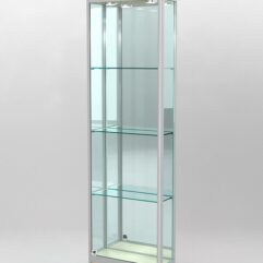 Витрина ПРОФИЛЬ ПОДИУМ №3-200-3 (задняя стенка - зеркало), Дуб Сонома