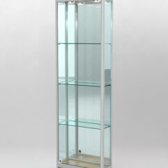 Витрина ПРОФИЛЬ ПОДИУМ №3-200-3 (задняя стенка - зеркало), Орех