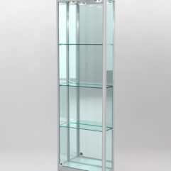 Витрина ПРОФИЛЬ ПОДИУМ №3-200-3 (задняя стенка - зеркало), Серый