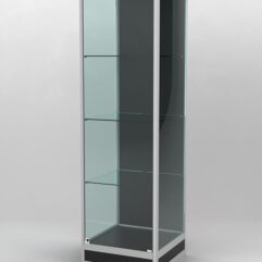 Витрина ПРОФИЛЬ ПОДИУМ №4-500-1 (задняя стенка - ДВП), Черный