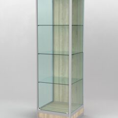 Витрина ПРОФИЛЬ ПОДИУМ №4-500-1 (задняя стенка - ДВП), Дуб Сонома