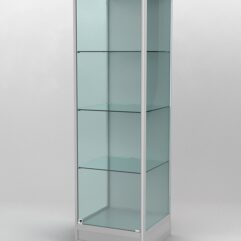 Витрина ПРОФИЛЬ ПОДИУМ №4-500-1 (задняя стенка - ДВП), Серый