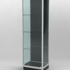 Витрина ПРОФИЛЬ ПОДИУМ №4-400-1 (задняя стенка - ДВП), Черный