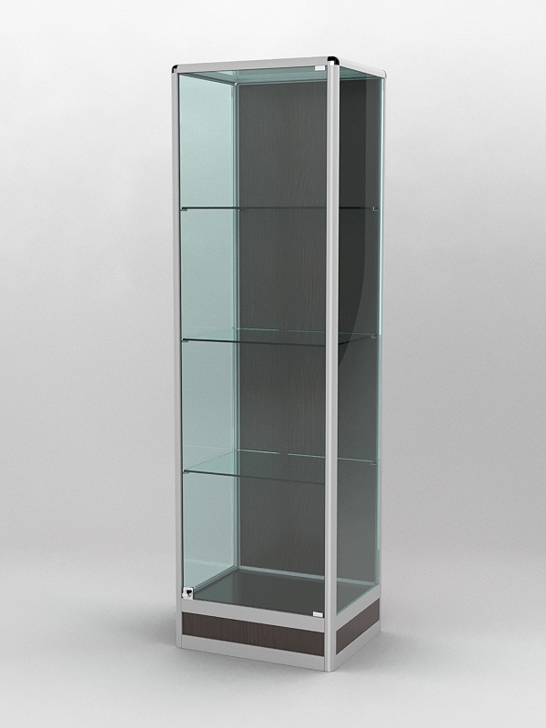 Витрина ПРОФИЛЬ ПОДИУМ №4-400-1 (задняя стенка - ДВП), Дуб Венге