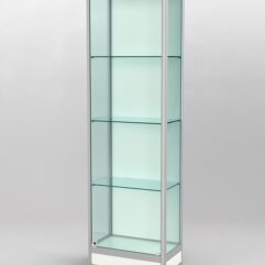 Витрина ПРОФИЛЬ ПОДИУМ №4-300-1 (задняя стенка - ДВП), Белый