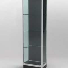 Витрина ПРОФИЛЬ ПОДИУМ №4-300-1 (задняя стенка - ДВП), Черный