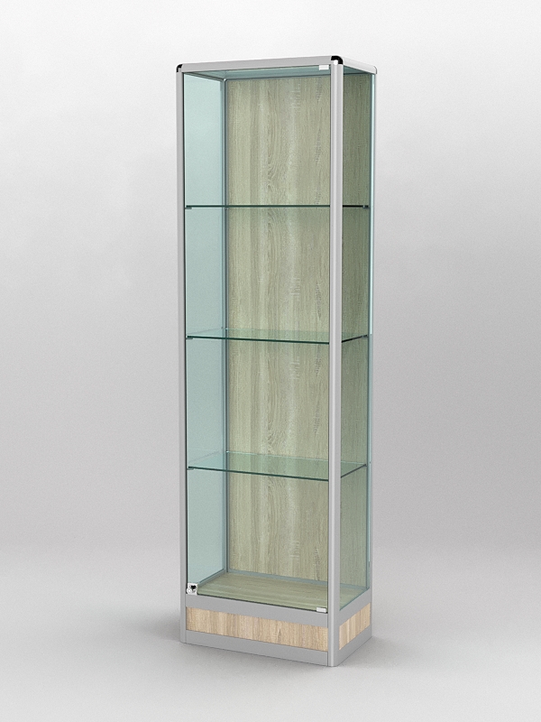 Витрина ПРОФИЛЬ ПОДИУМ №4-300-1 (задняя стенка - ДВП), Дуб Сонома