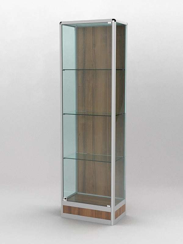 Витрина ПРОФИЛЬ ПОДИУМ №4-300-1 (задняя стенка - ДВП), Орех