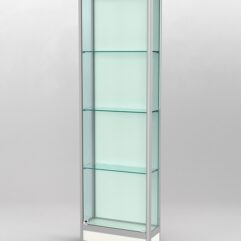 Витрина ПРОФИЛЬ ПОДИУМ №4-200-1 (задняя стенка - ДВП), Белый