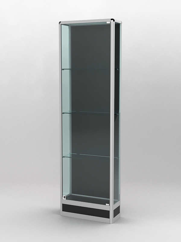 Витрина ПРОФИЛЬ ПОДИУМ №4-200-1 (задняя стенка - ДВП), Черный