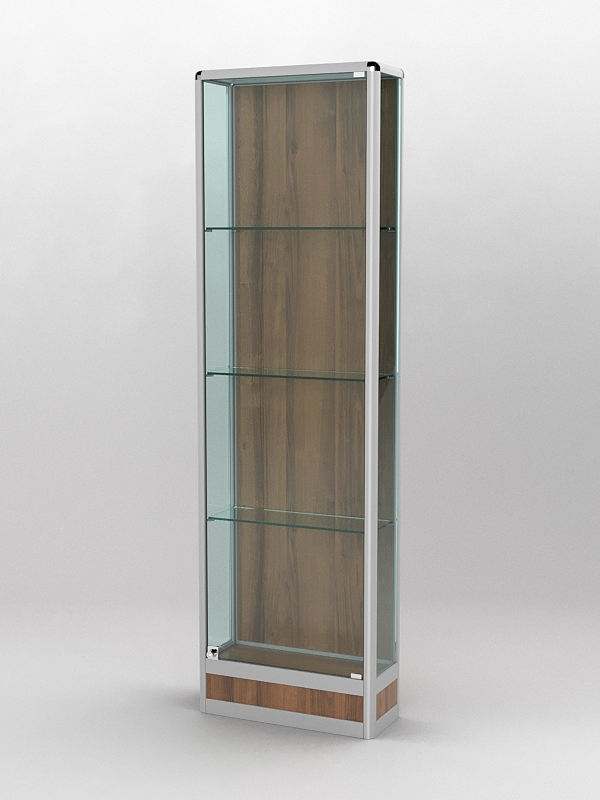 Витрина ПРОФИЛЬ ПОДИУМ №4-200-1 (задняя стенка - ДВП), Орех