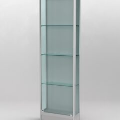 Витрина ПРОФИЛЬ ПОДИУМ №4-200-1 (задняя стенка - ДВП), Серый